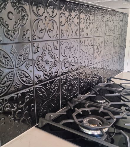 black splashback kitchen tiles Sydney